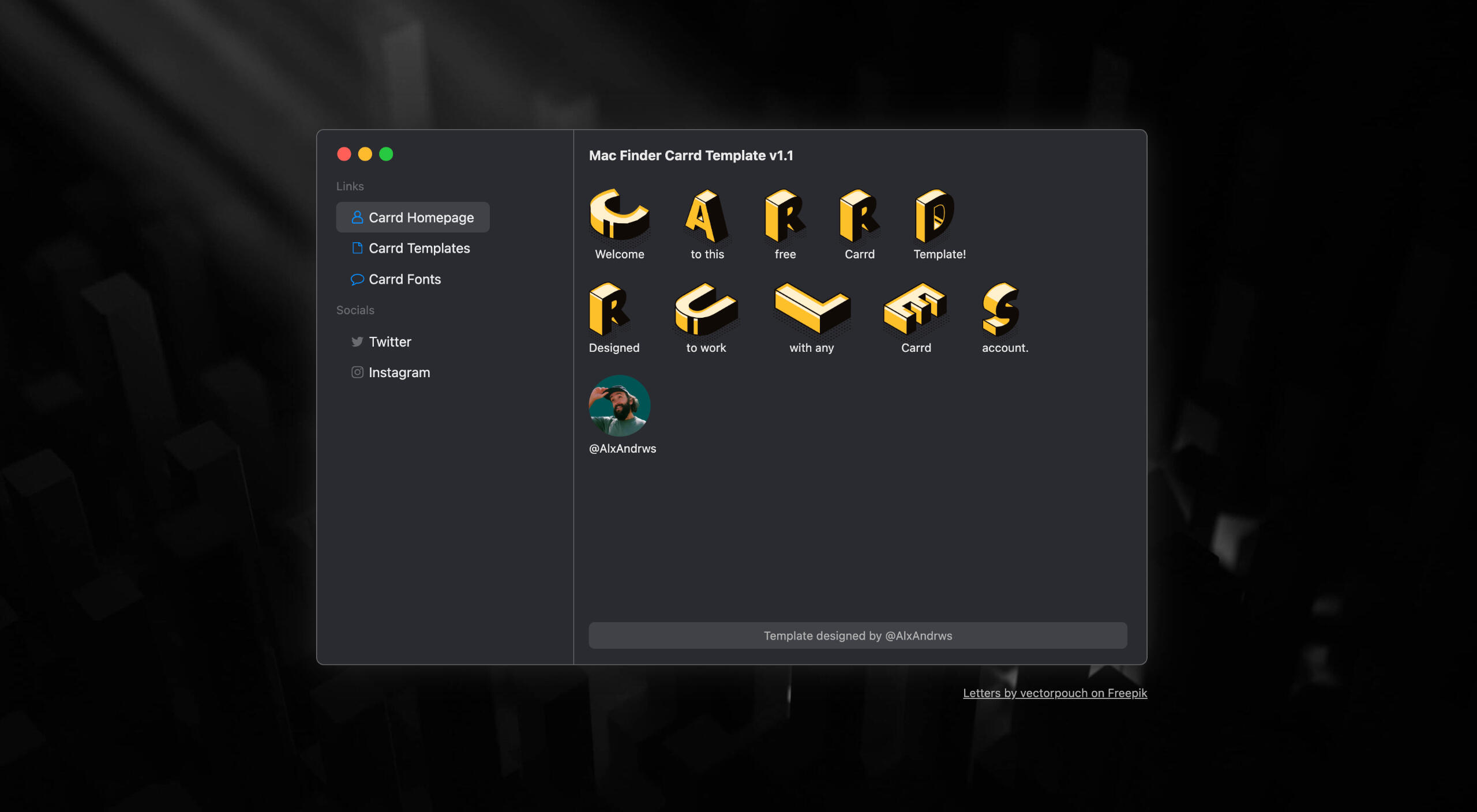 Mac Finder Carrd Template Mac Finder Carrd Template
