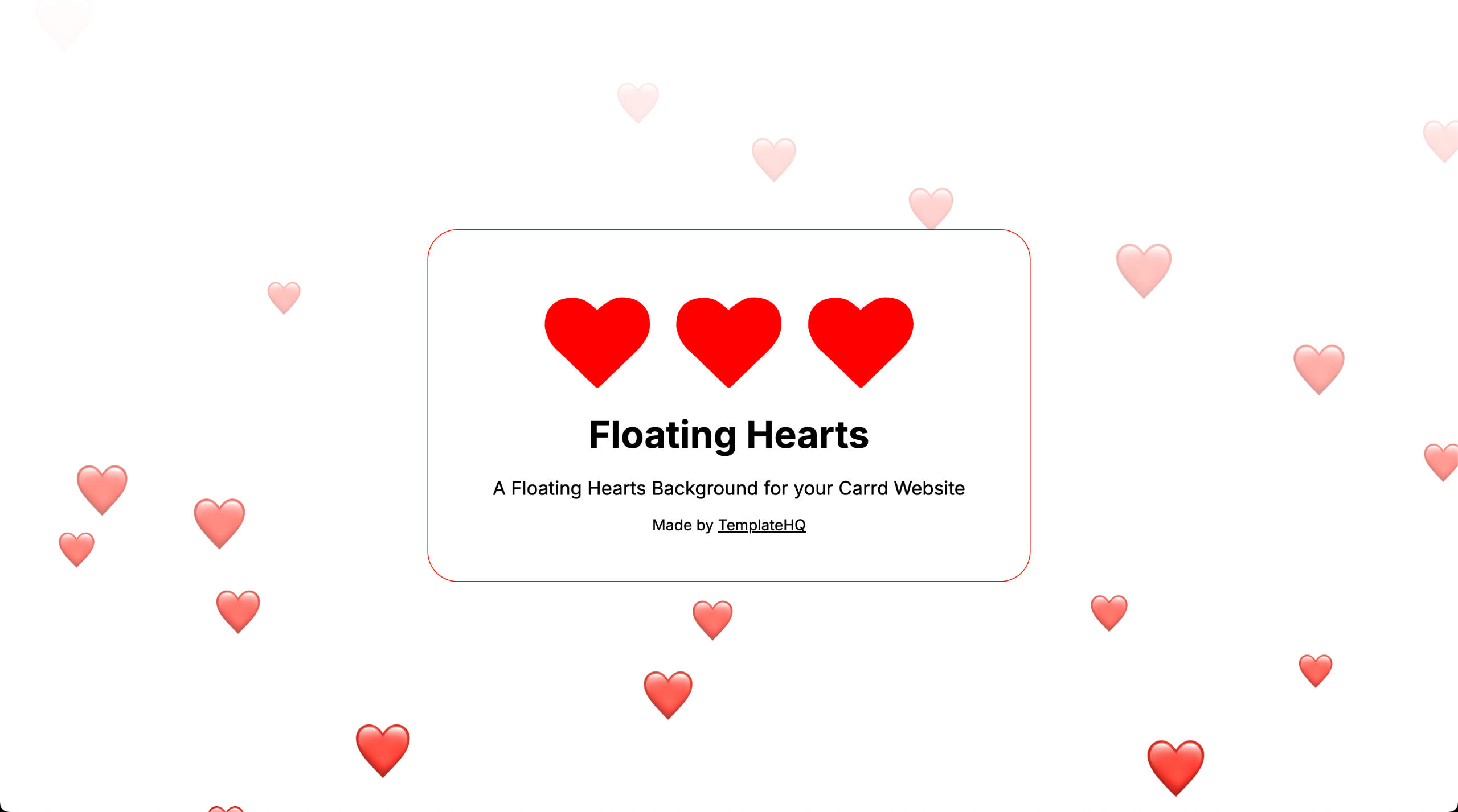 Carrd Floating Hearts Carrd Floating Hearts